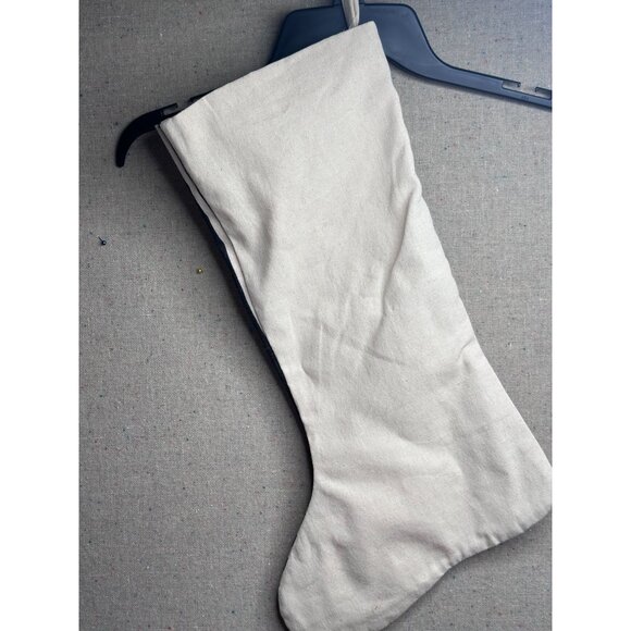 Stocking Ticking Striped Dark Grey Lined Hofburg interiors Holiday Gift Crafts - Picture 2 of 7